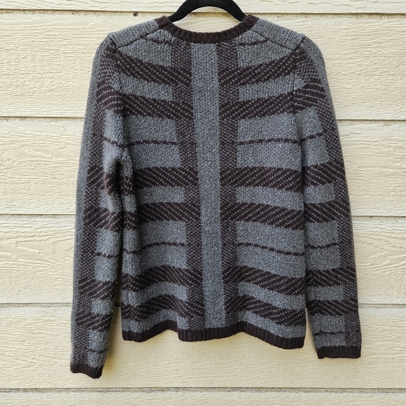 Ann Taylor gray and brown sweater angora alpaca size medium - Picture 3 of 6